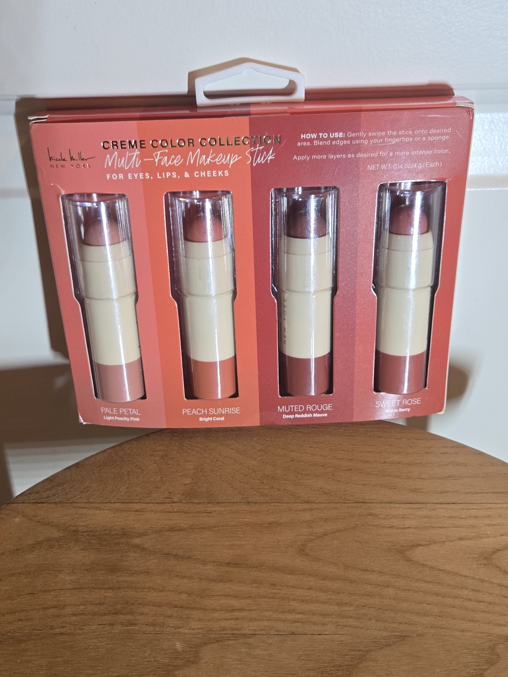 Nicole Miller Multi-Face Makeup Stick Set - Coral / Pink / Rose / Peach Tones